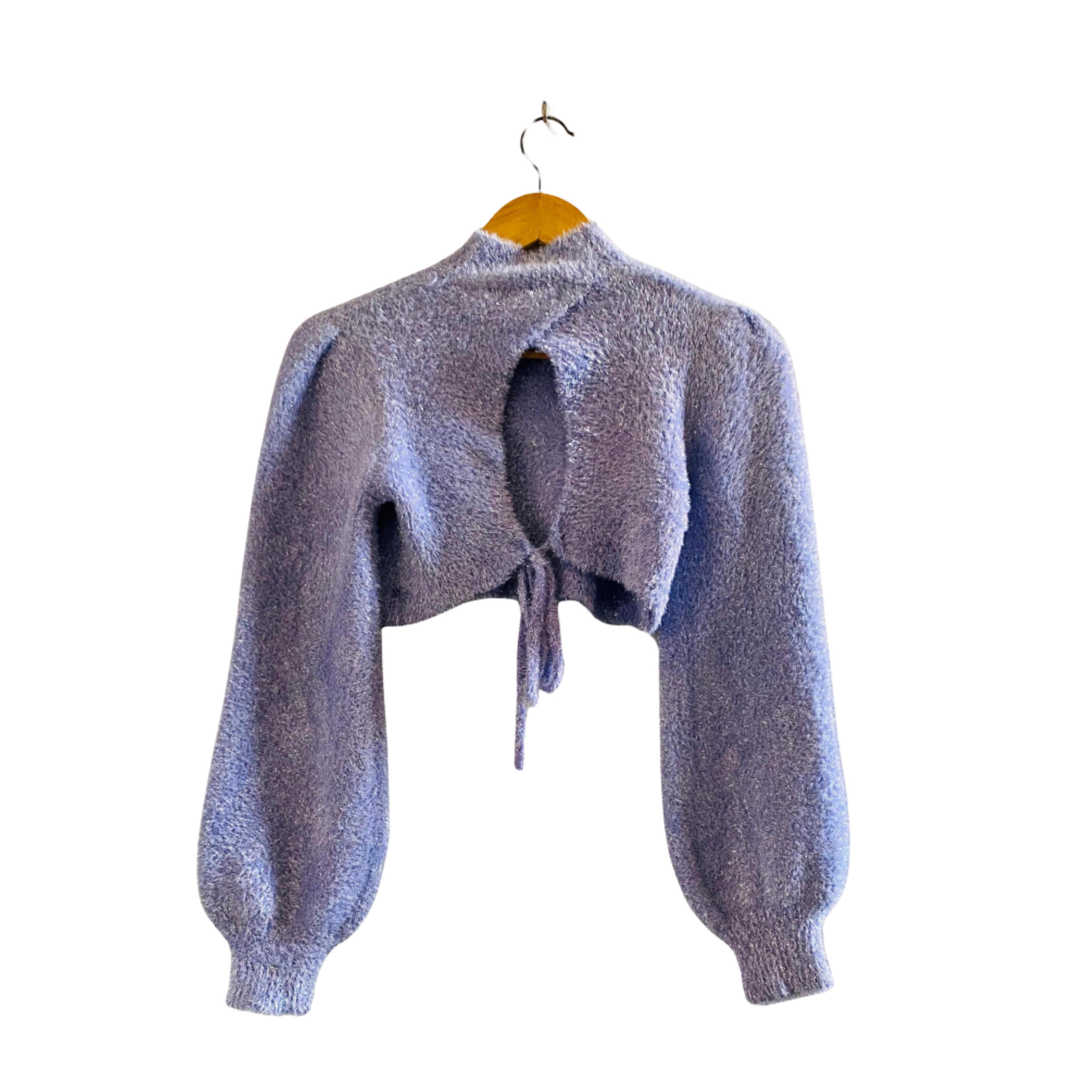 Purple Glittered Front Round | Top for Women |