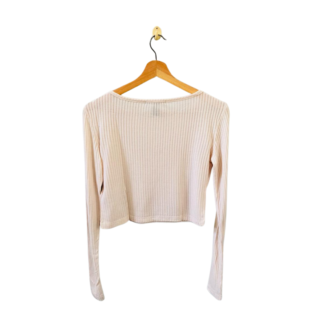 FOREVER 21 | Slim Fit Crew Neck Beige Color Shirt for Women | TO-BG-027 |