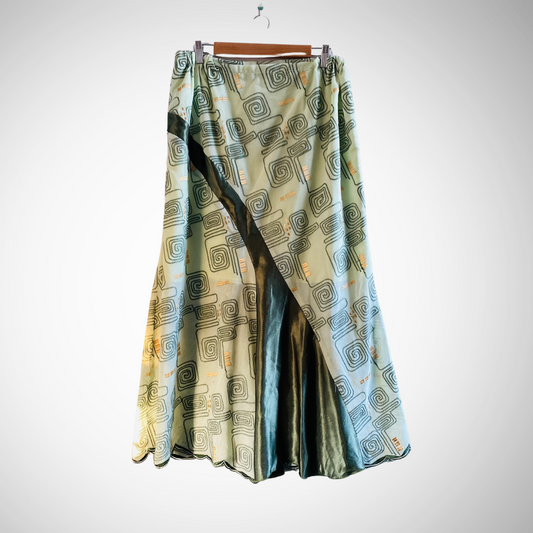 Green Floral Long Skirts for Women | SK-GF-005 |