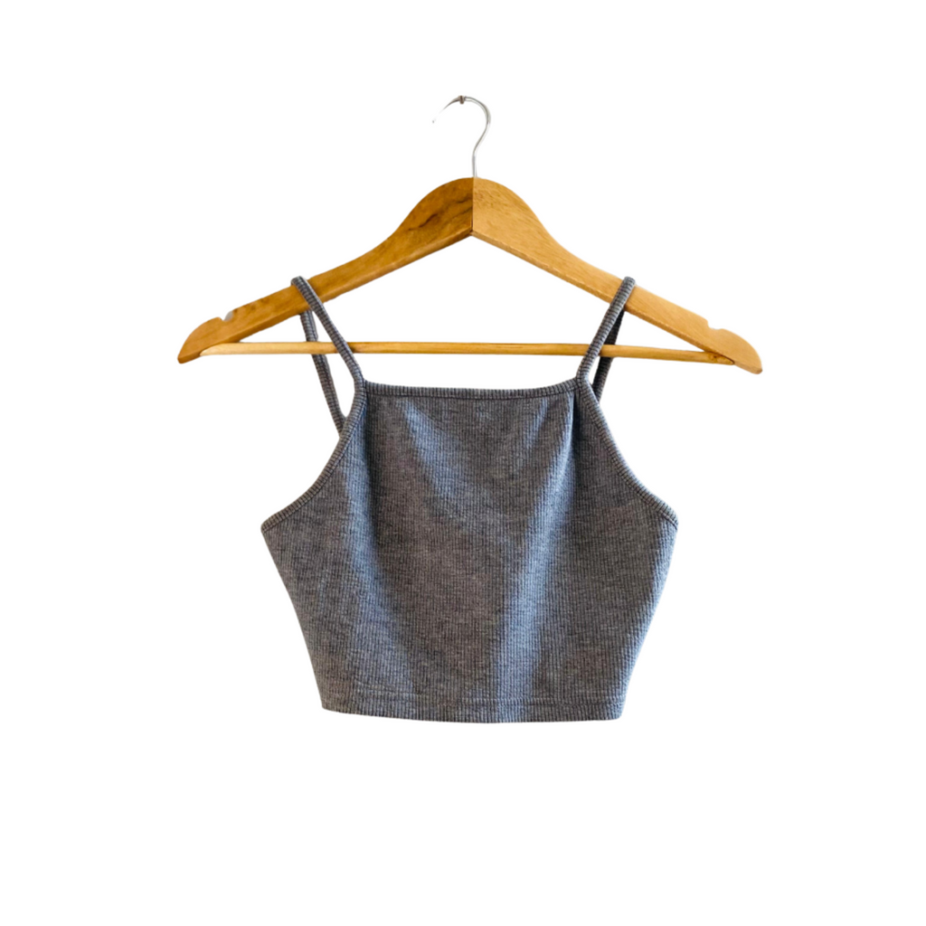 The Grey Knitted Crop | Top for Women |