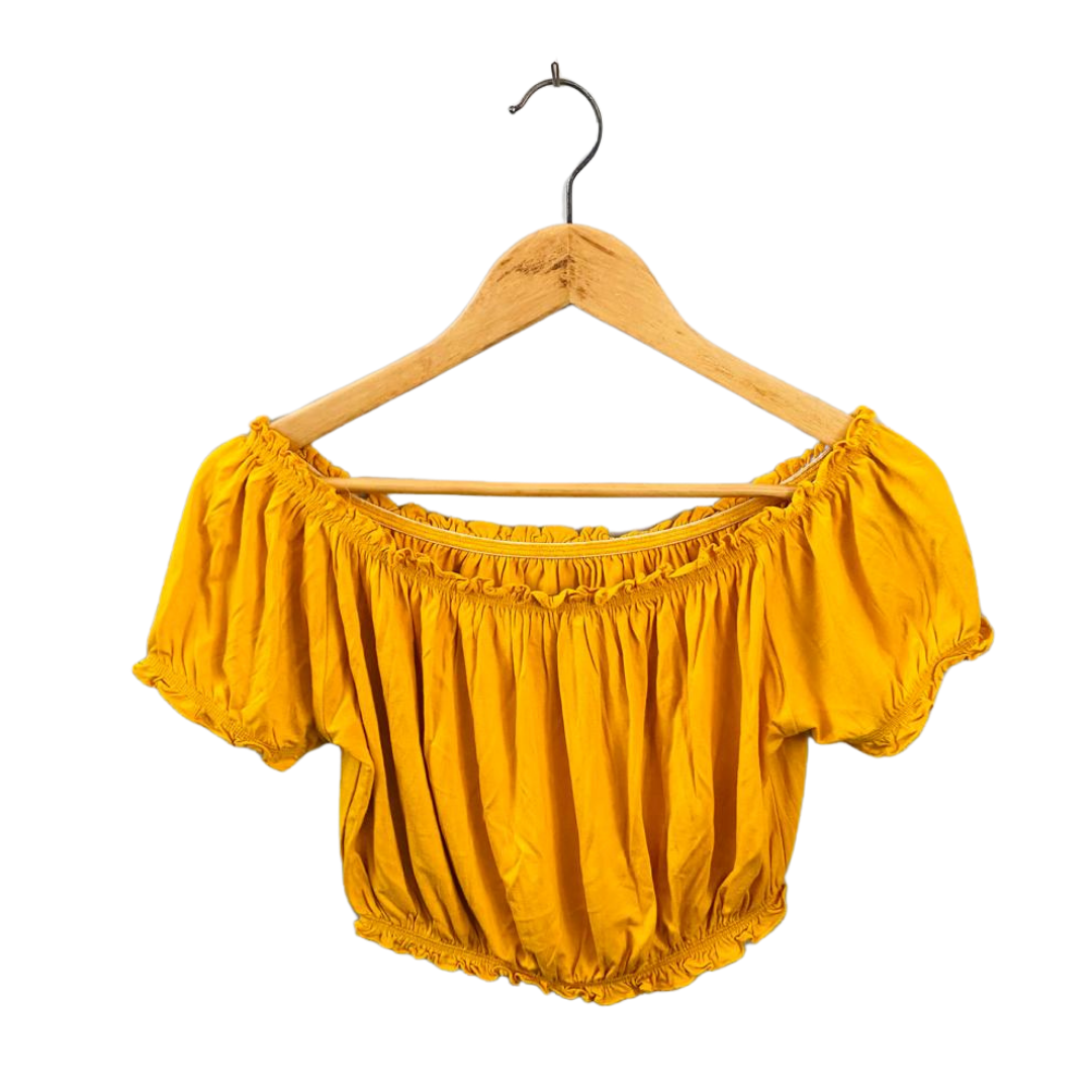 PRIMARK|Yellow Wrinkle Blouse|