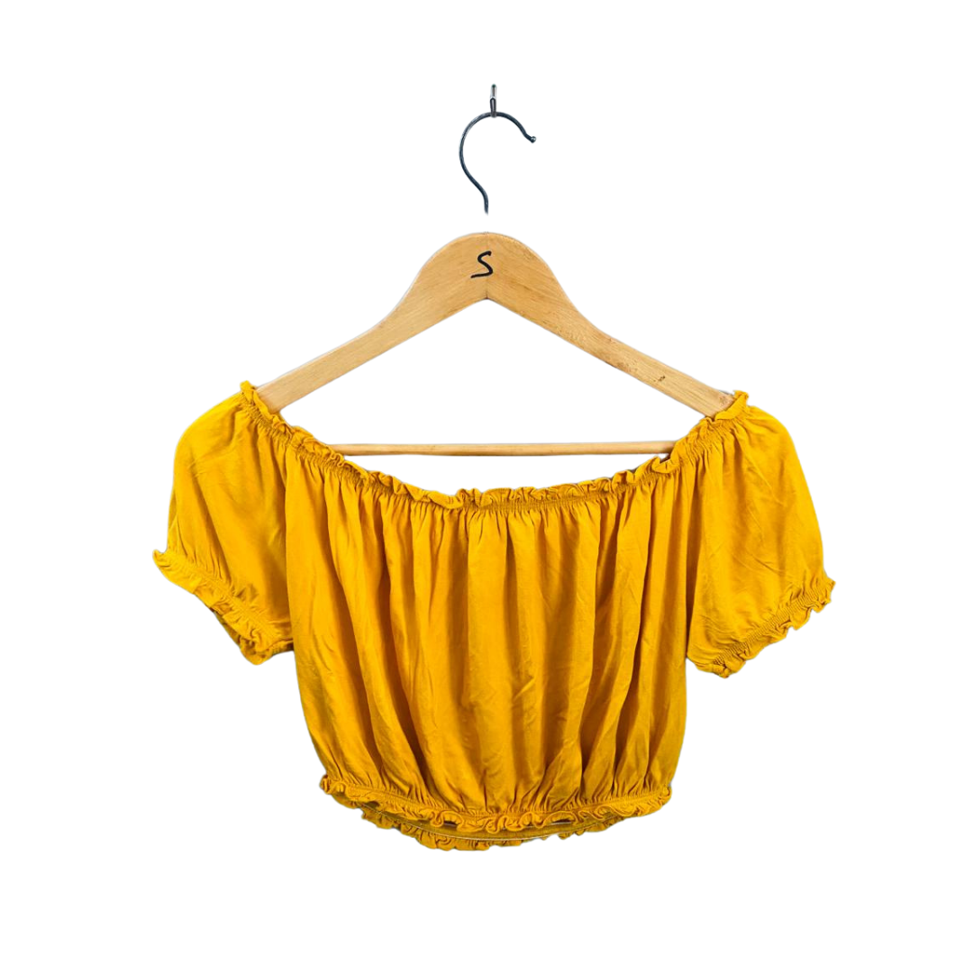 PRIMARK|Yellow Wrinkle Blouse|