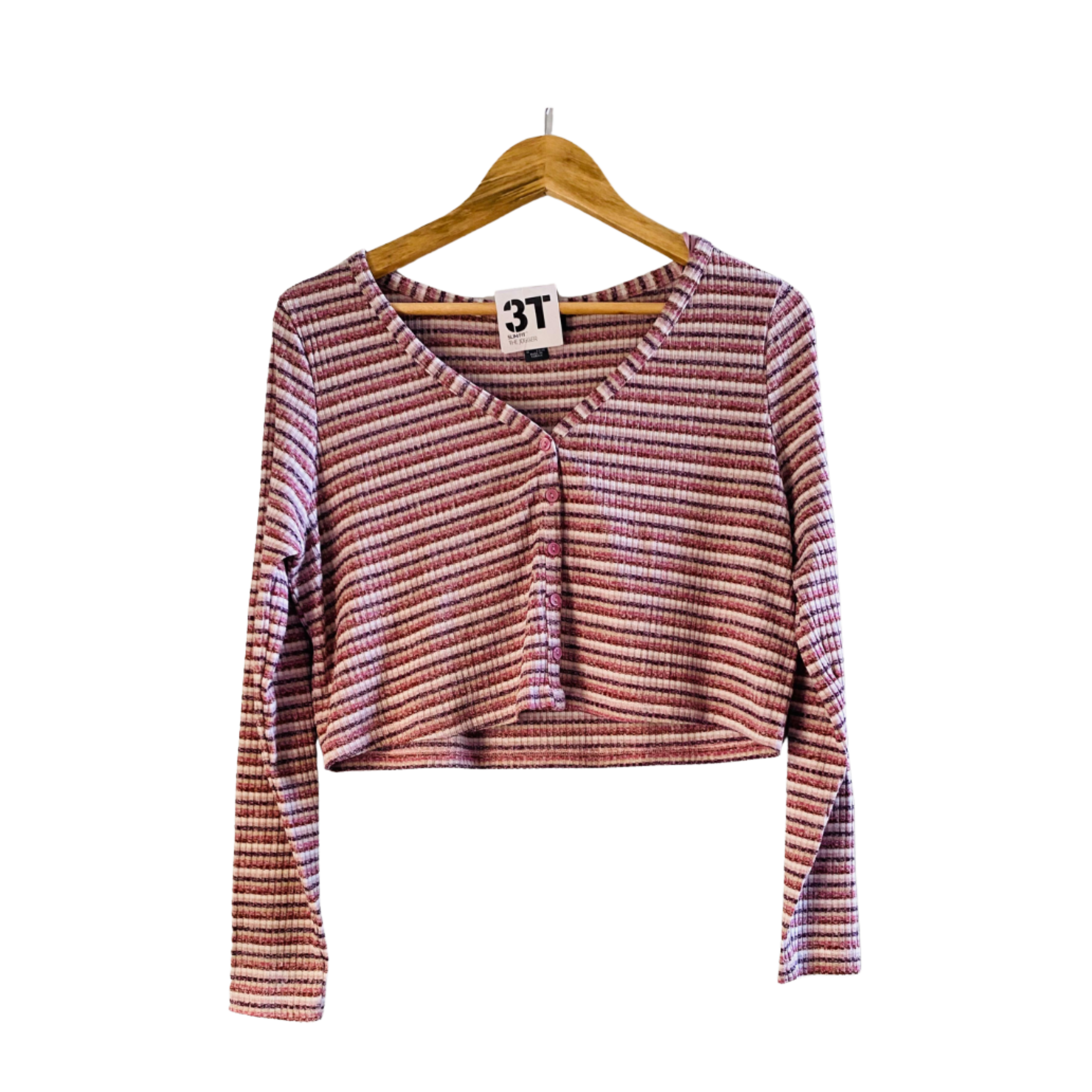 PRIMARK Lone Sleeve Stripped Crop | Top for Women |
