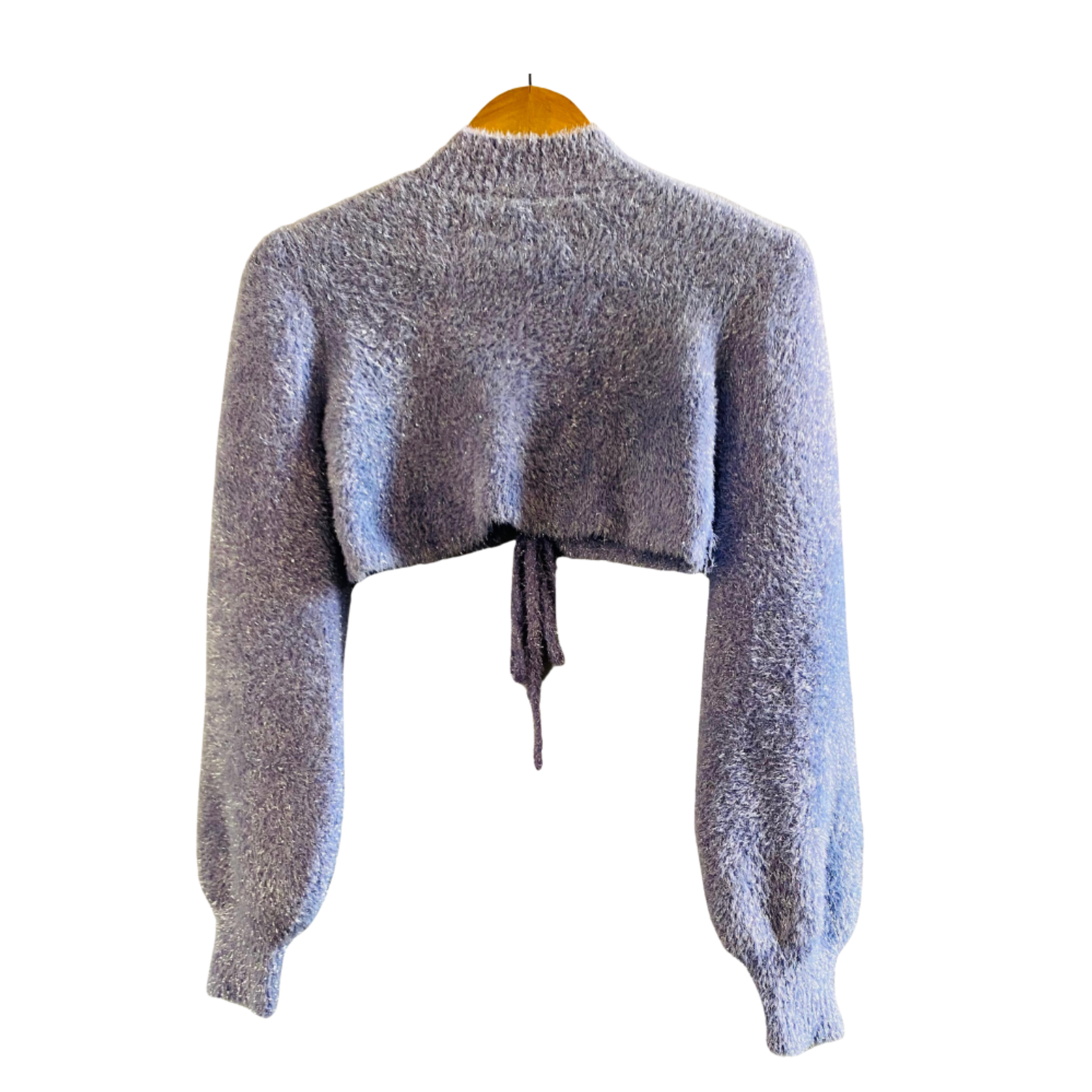 Purple Glittered Front Round | Top for Women |