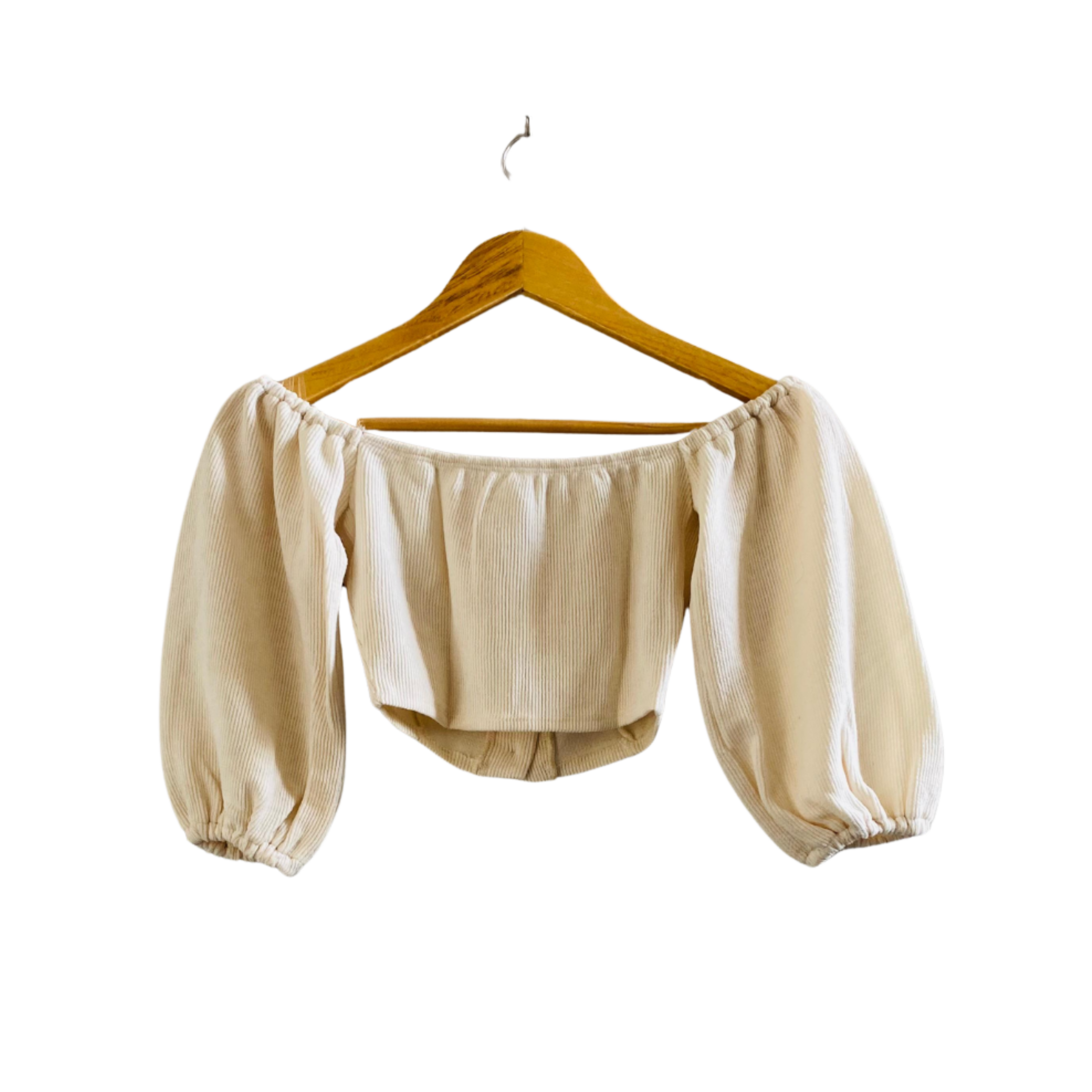 Off-Shoulder Creamy Crop | Top for Women |