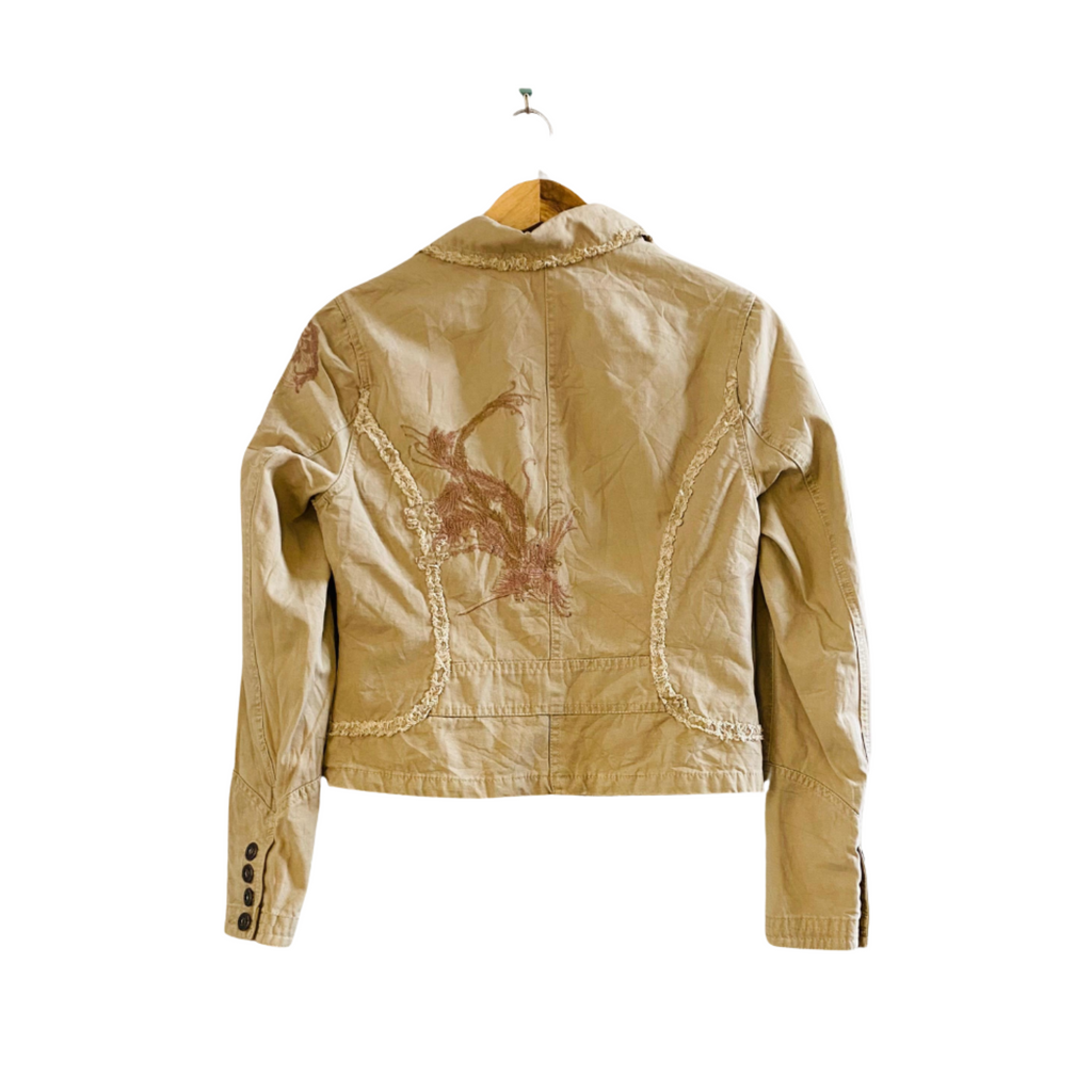 Beige Blazer Jacket Small | YL-050