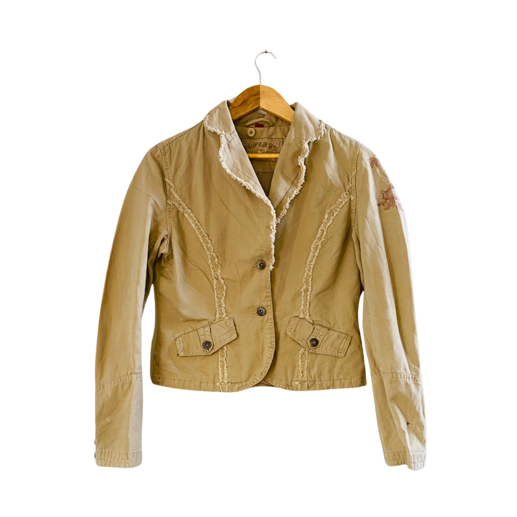 Beige Blazer Jacket Small | YL-050