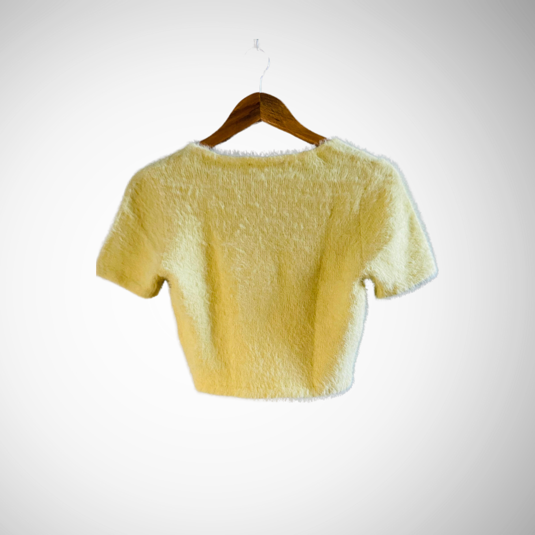 Zara Short Yellow Fur | Top for Women |