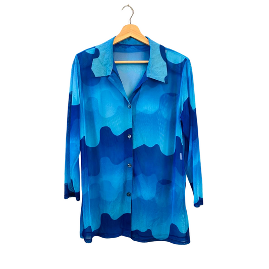 Marble Blu Sheer Shirt for Women | TO-MB-89 |