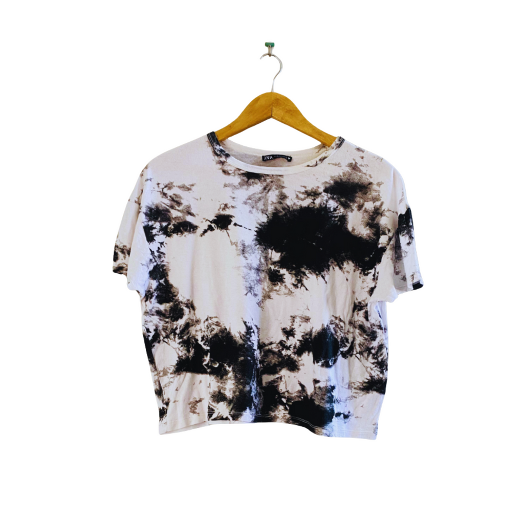 ZARA Black Marble T-Shirt | For Women |