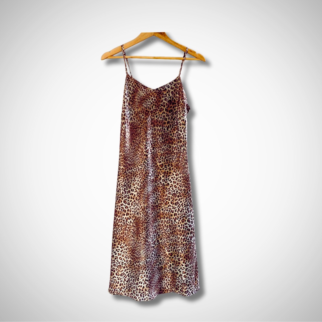 BabyDoll Leopard Print Slip Dress Women