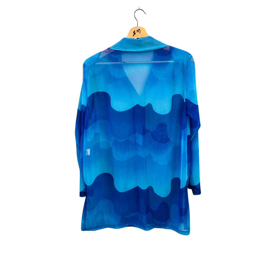 Marble Blu Sheer Shirt for Women | TO-MB-89 |