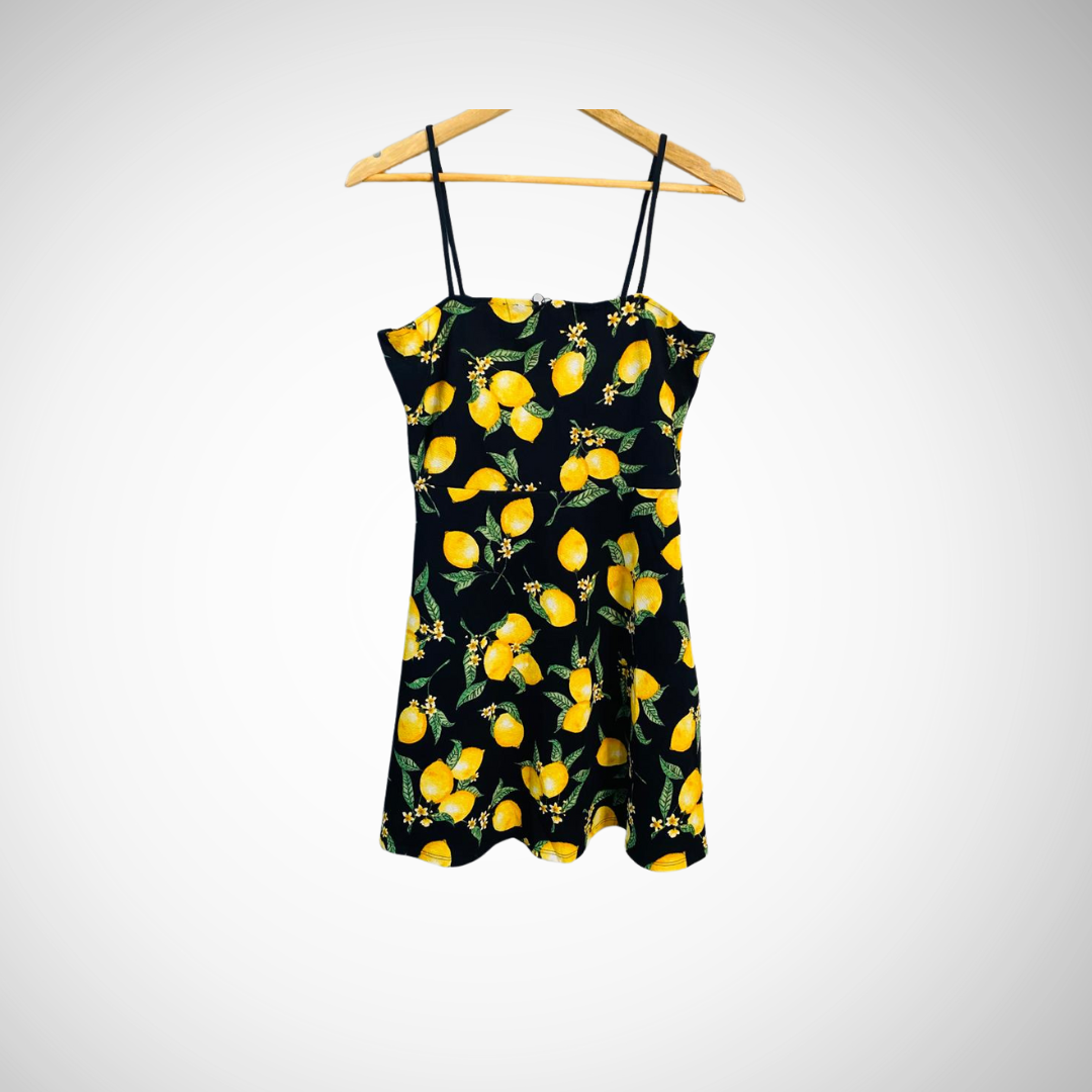 Glamorous Lemon Print Dress