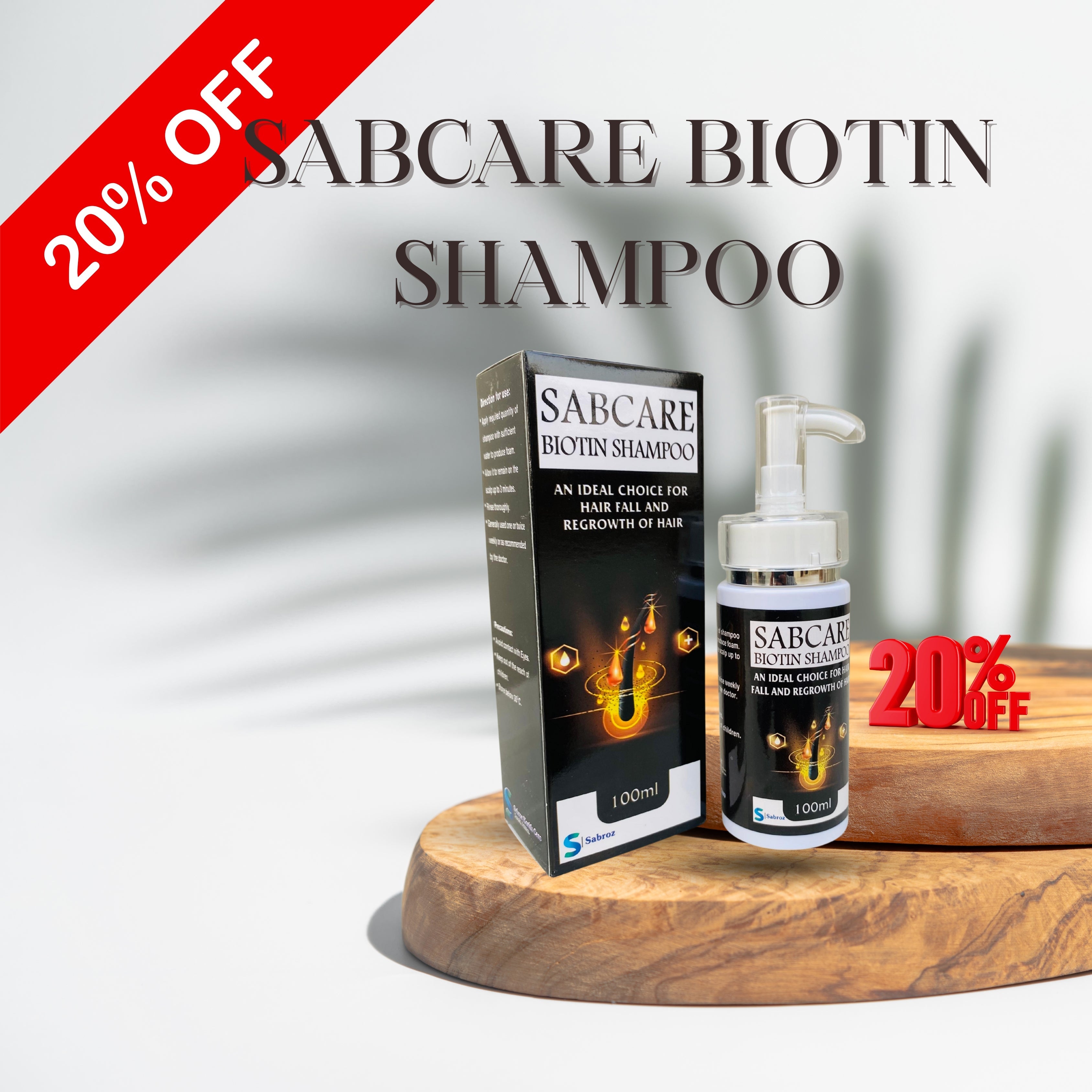 Sabcare Biotin shampoo with advance formulation