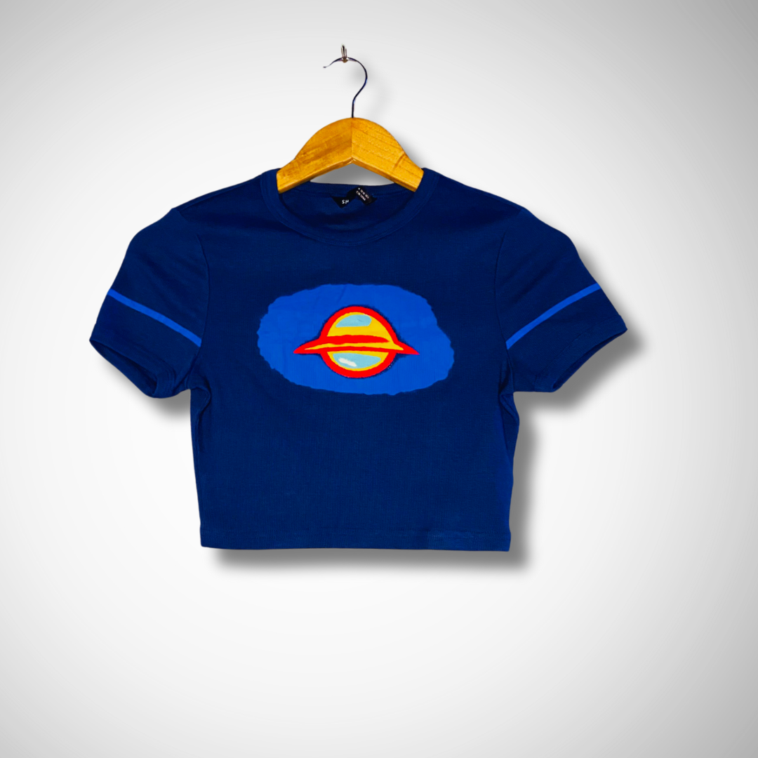 The Saturn in Blue | Crop Top for Women |