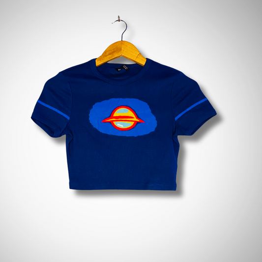 The Saturn in Blue | Crop Top for Women |