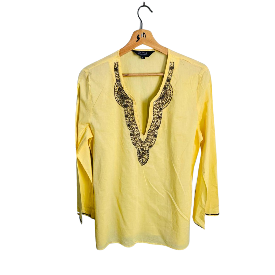 IMAGE | Yellow Kurti for Women | KU-YE-001 |
