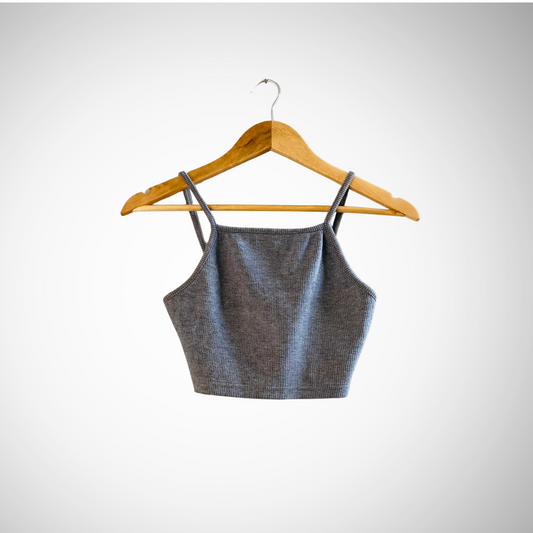 The Grey Knitted Crop | Top for Women |