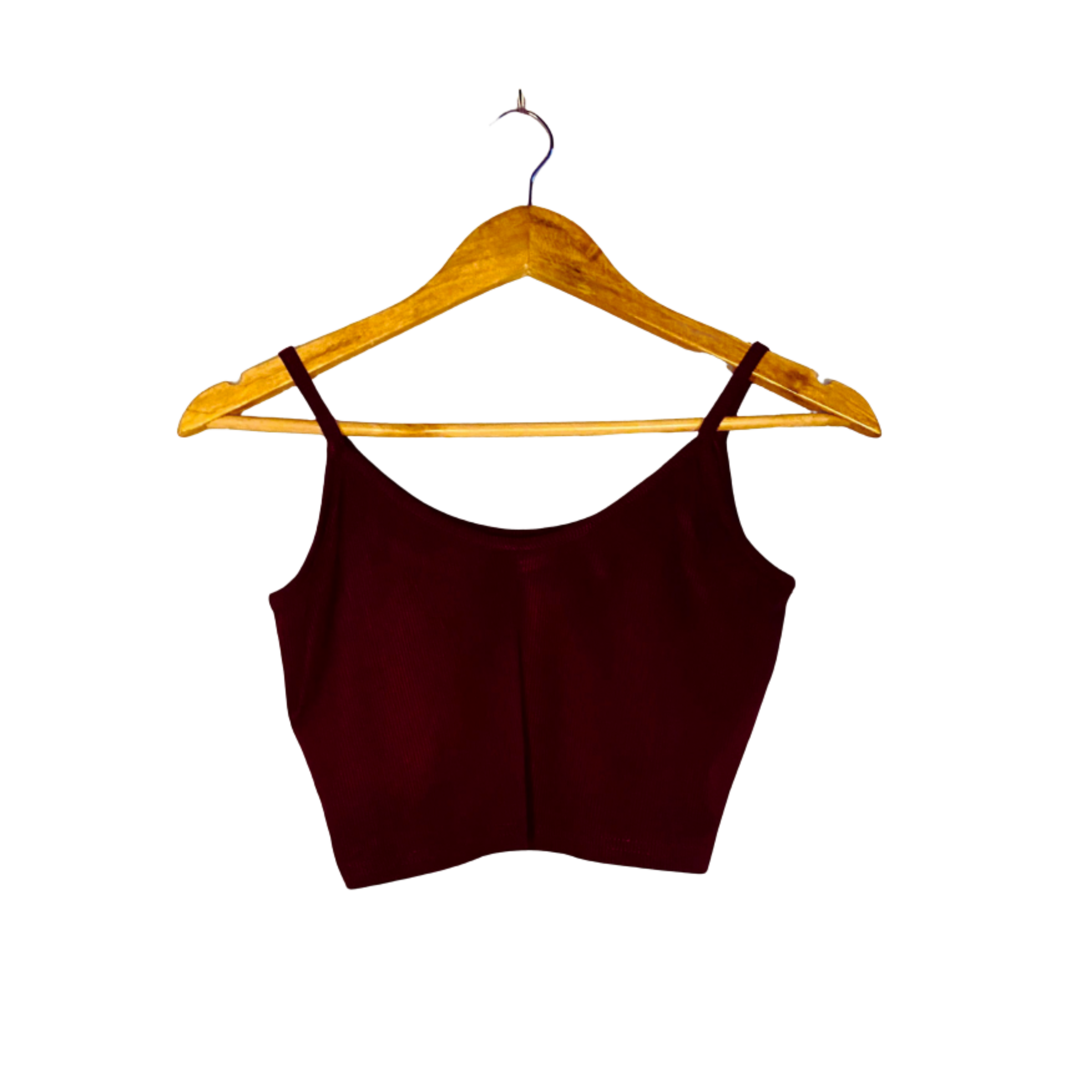Maroon Mesh Crop Top | for Women |