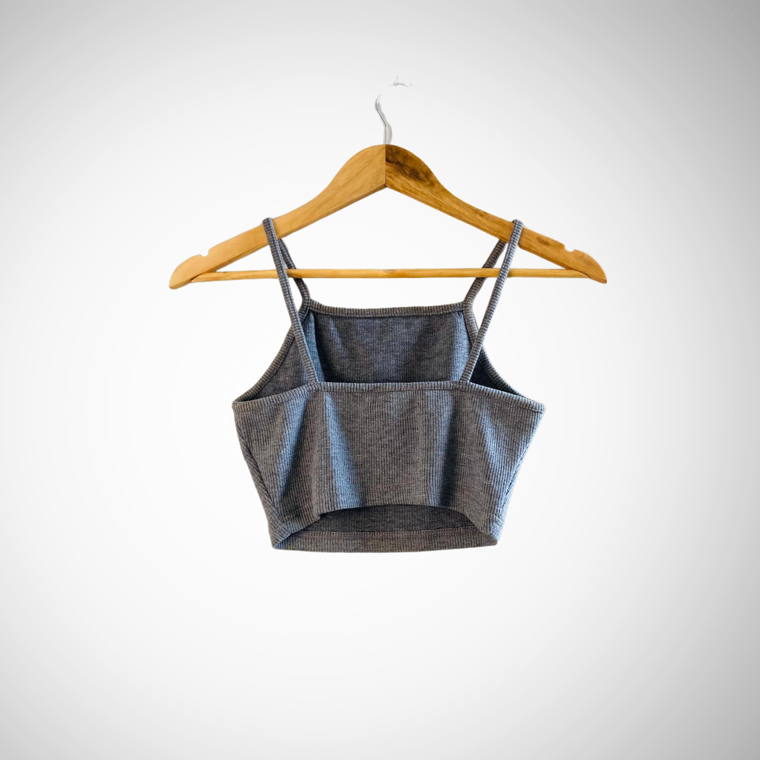 The Grey Knitted Crop | Top for Women |