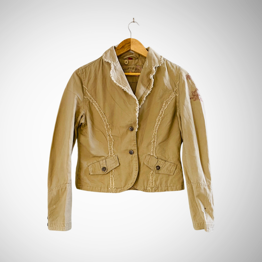 Beige Blazer Jacket Small | YL-050