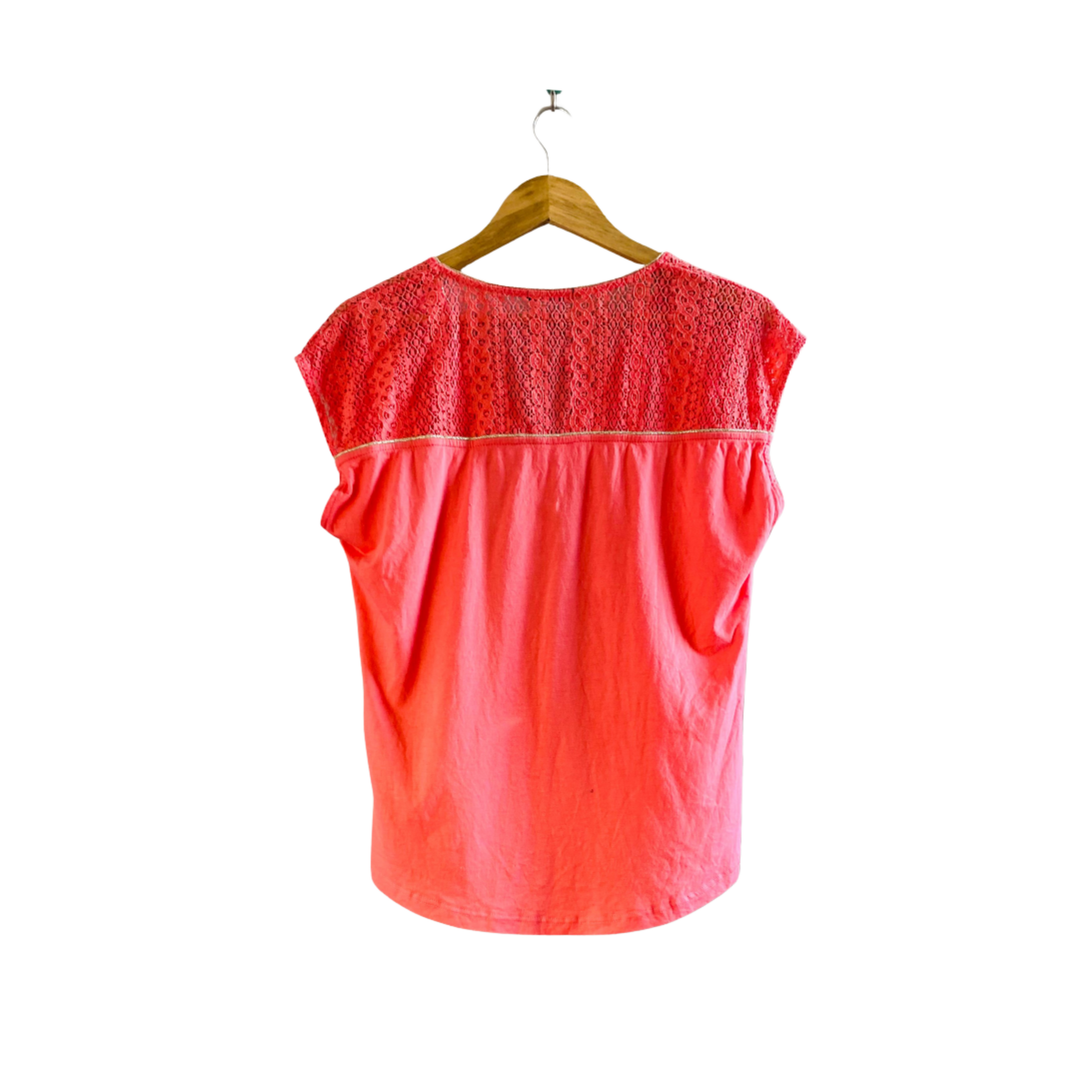The Pink V-Neck Tie Lace | Top for Women |