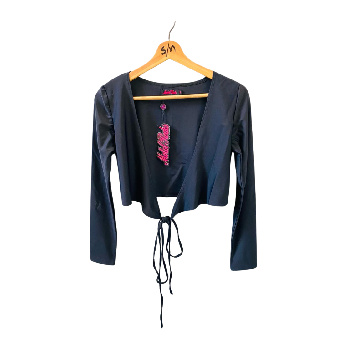 MOTEL ROCKS | Black Tops With Long Sleeves along with laces for Women's Diva | TO-BL-024 |