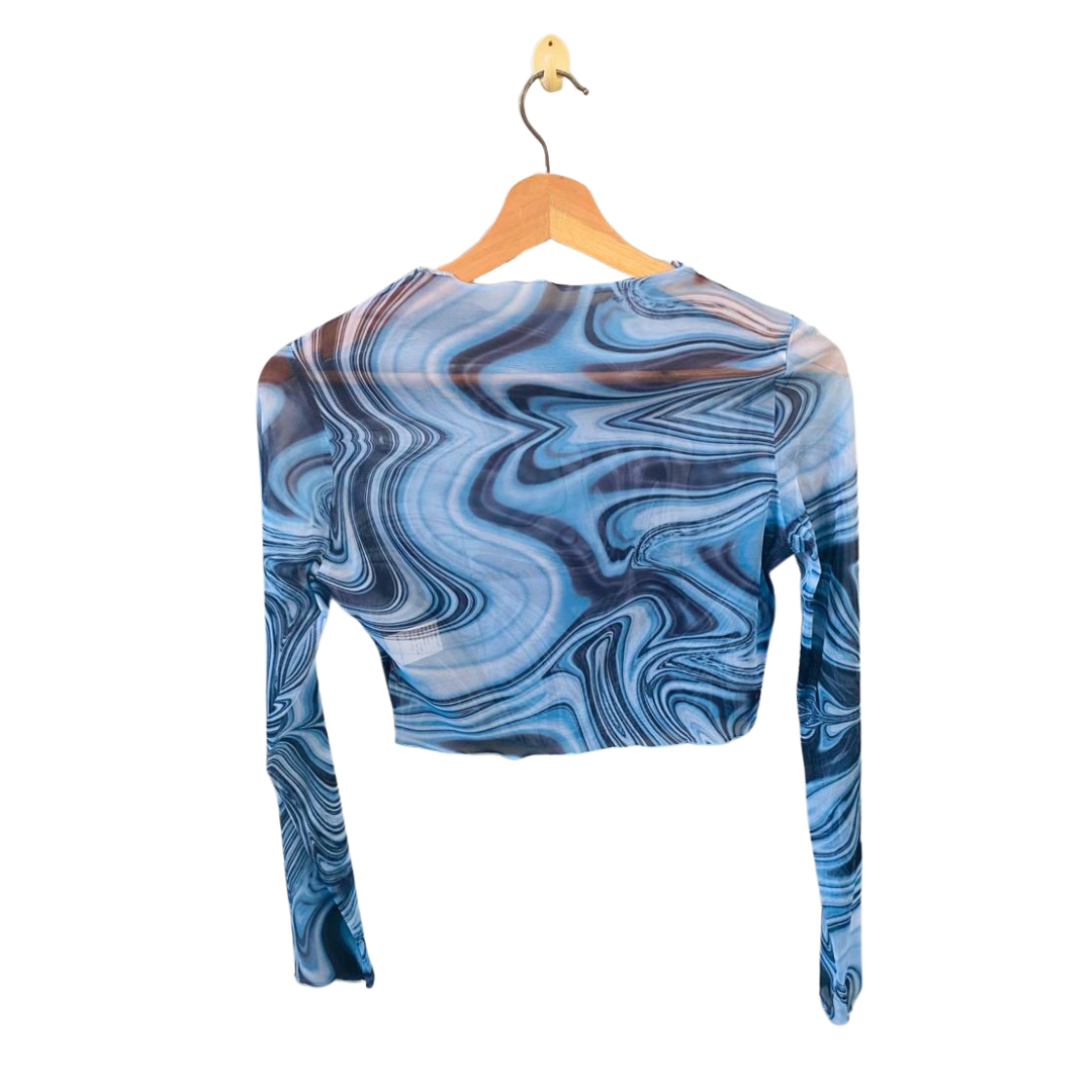 SHEIN | Marble Printed Neck Top | TO-MB-018 |