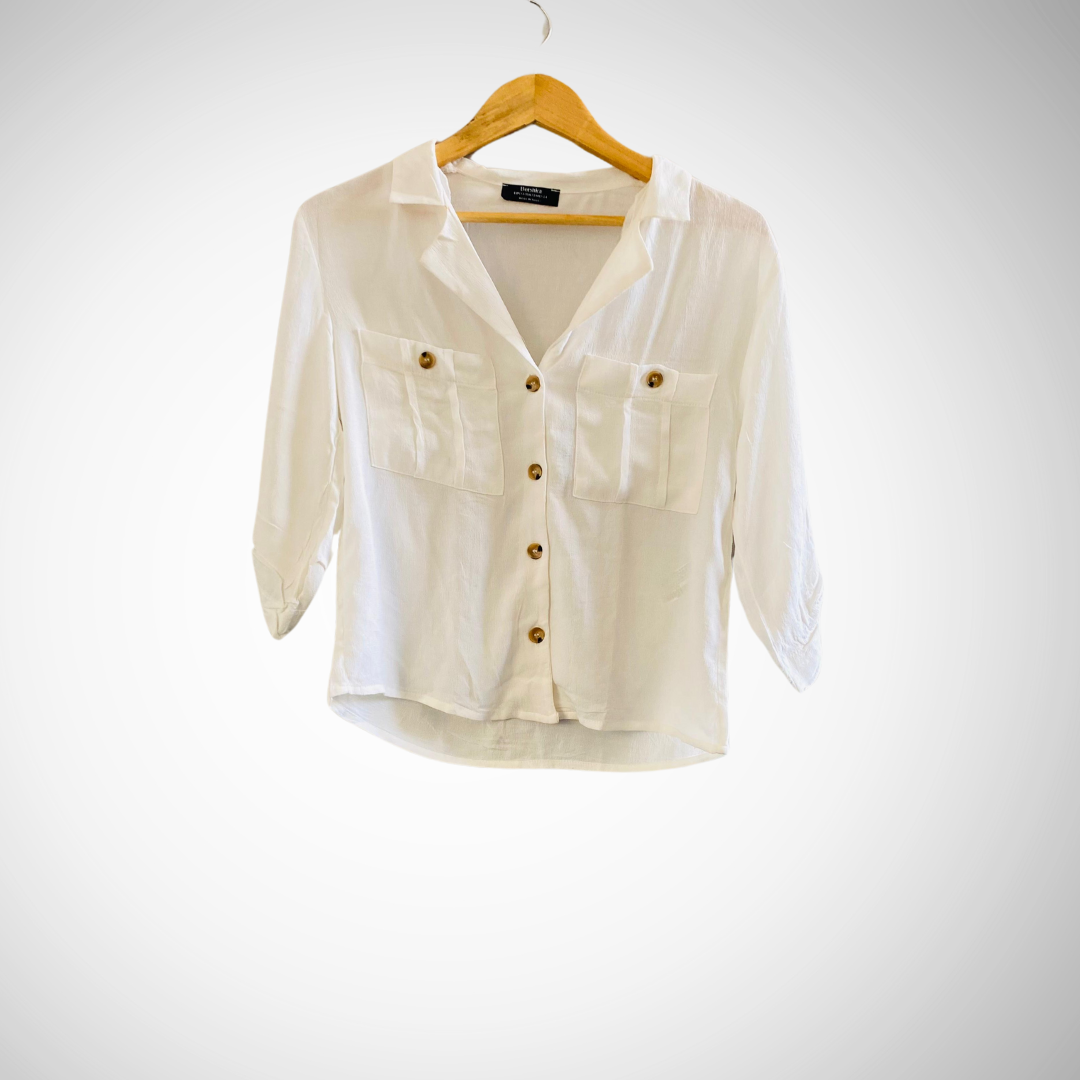 White Pair Dress (Shirt and Pant) For Women | YL-036