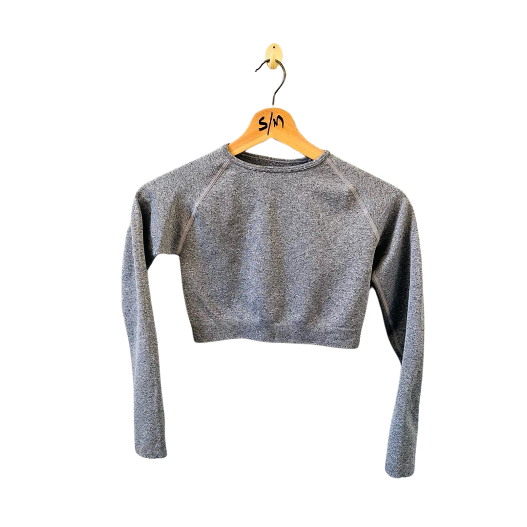 Casual Sleeve Crop Sweat-Top Tee for Women's | TO-GR-023 |