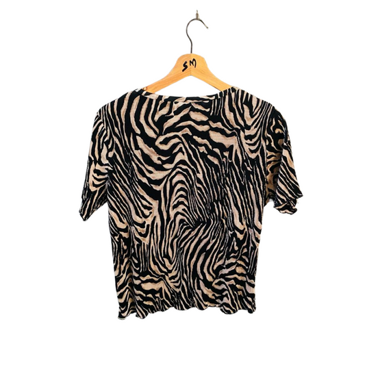 Zebra Beige Top top for Women |100% Silk cotton | TO-ZB-91 |