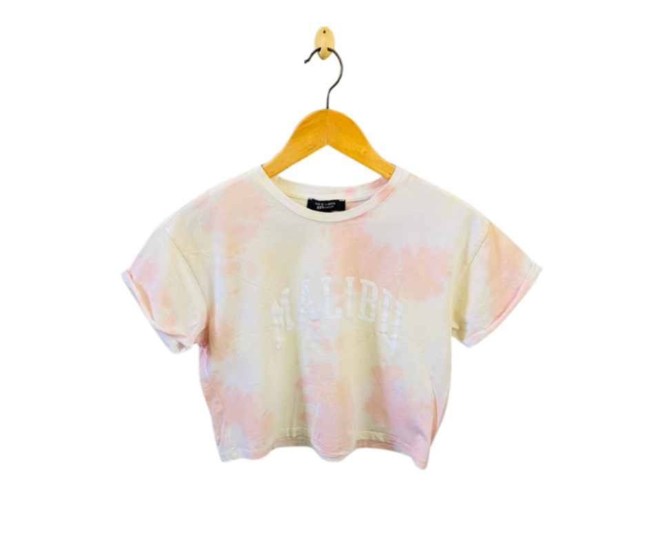 NEW LOOK | Tie-Dye Cropped T-Shirt in Multi color | TO-MC-070 |