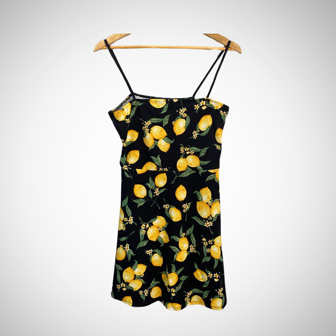 Glamorous Lemon Print Dress