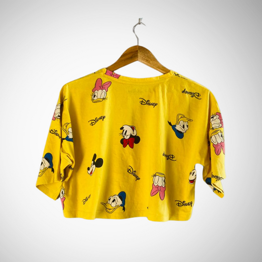 Yellow Mickey Mouse |Baggy Printed Top for Women|