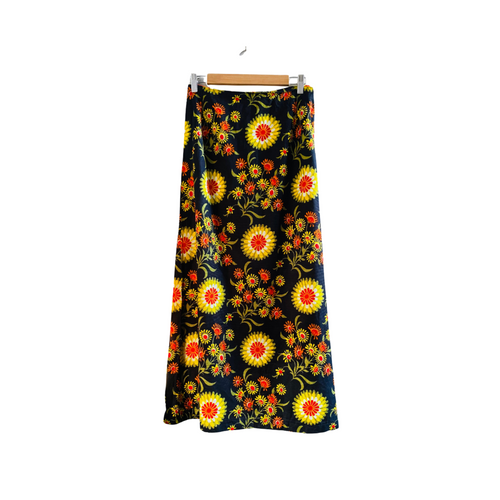 African Material Cotton | Floral Maxi Skirt for Women  | SK-MC-003 |