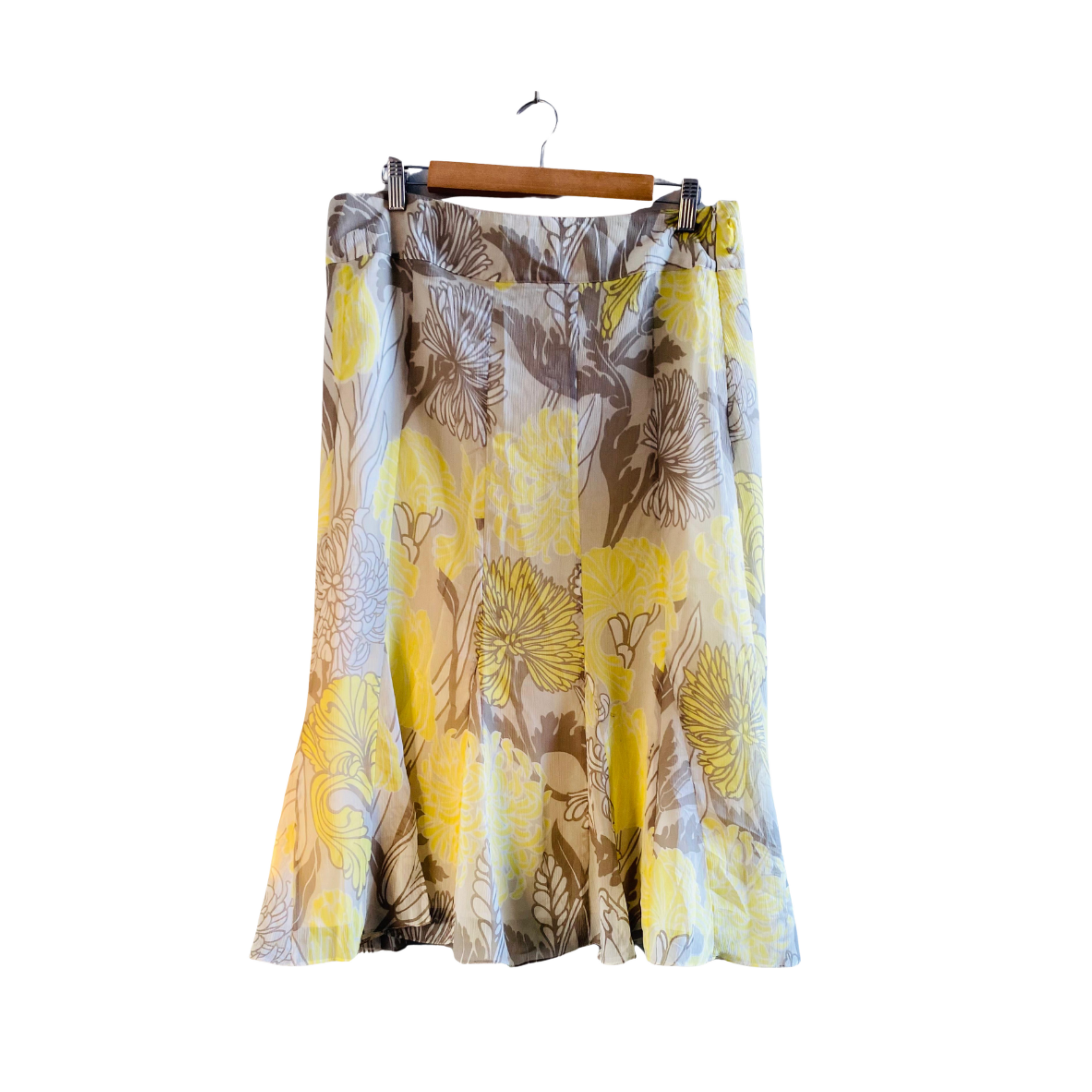 Yellow Floral Maxi Skirt for Women | SK-YF-006 |