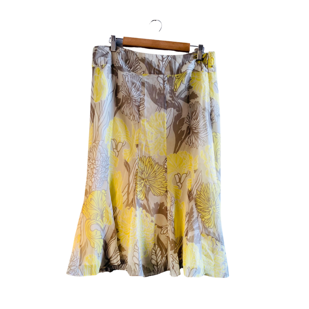 Yellow Floral Maxi Skirt for Women | SK-YF-006 |