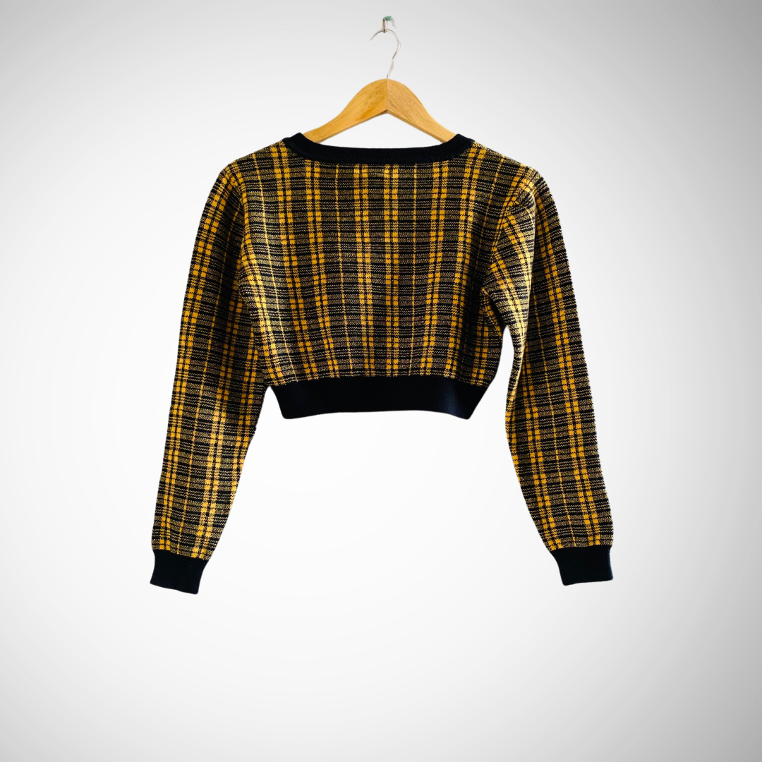 PRIMARK Yellow Knitted Long Sleeves | Top for Women |