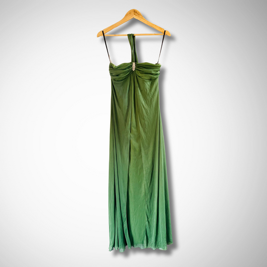 HYPHEN Green-Formal Floor Length | Dress for Women |