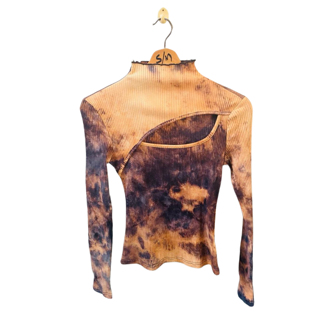 SHEIN | Marble Black & Brown Long-Sleeves Top | TO-BB-013 |