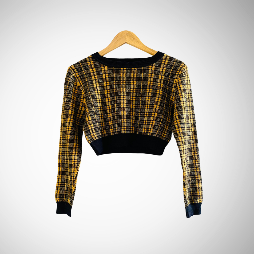 PRIMARK Yellow Knitted Long Sleeves | Top for Women |