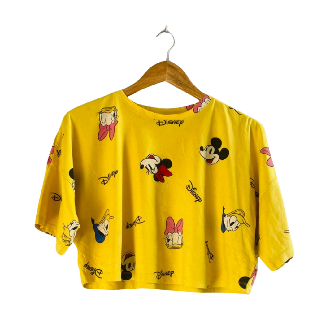 Yellow Mickey Mouse |Baggy Printed Top for Women|