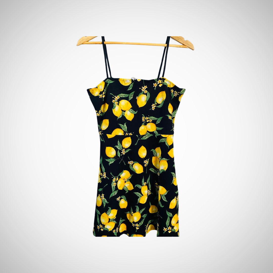 Glamorous Lemon Print Dress