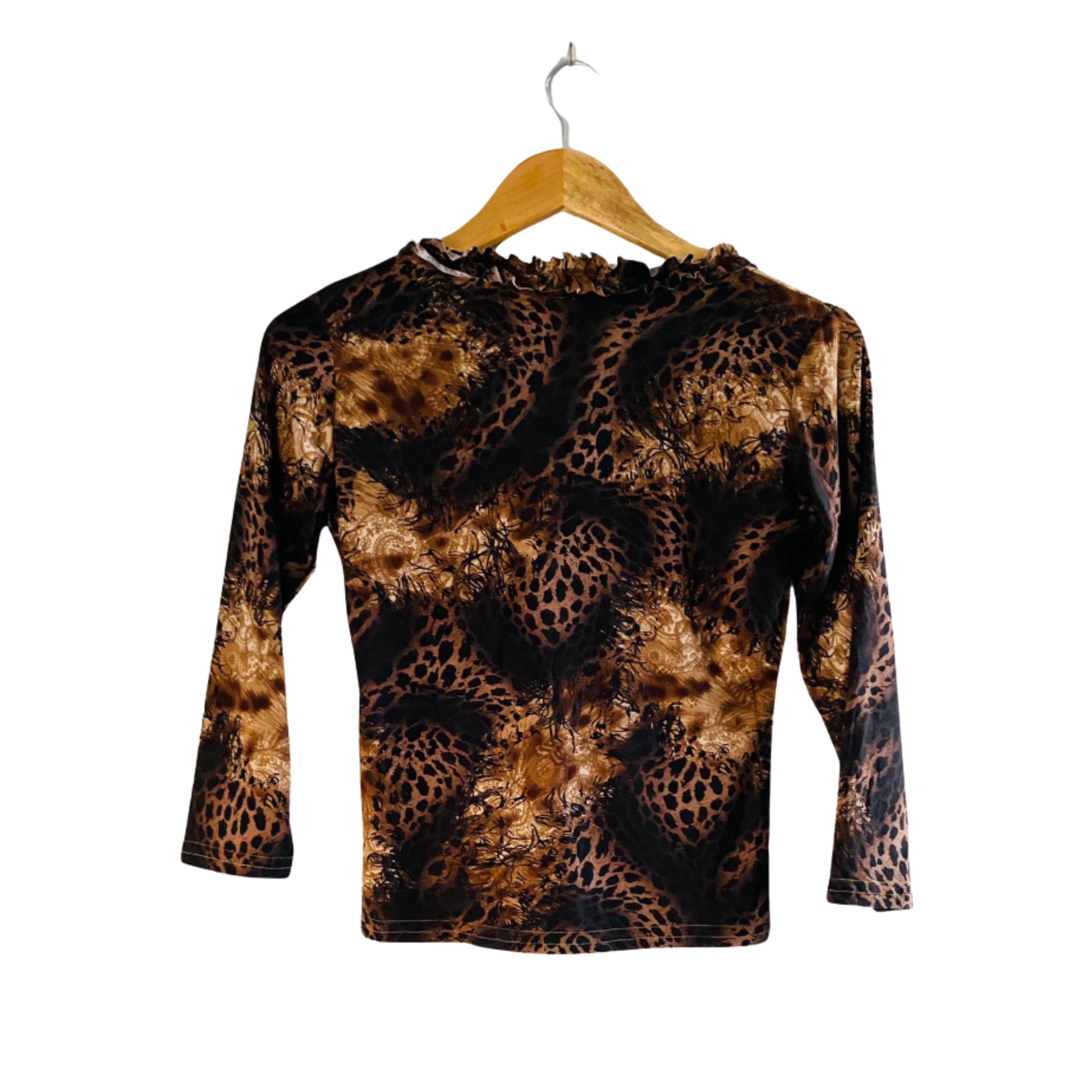 JOACHIM BOSSE |Tiger Print Front Lace Top for Women |Summer Collection|