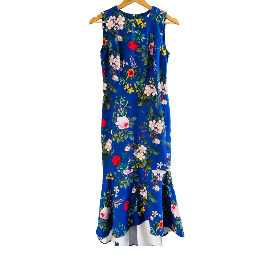 Calvin Klein Blue Floral Sleeveless Dress
