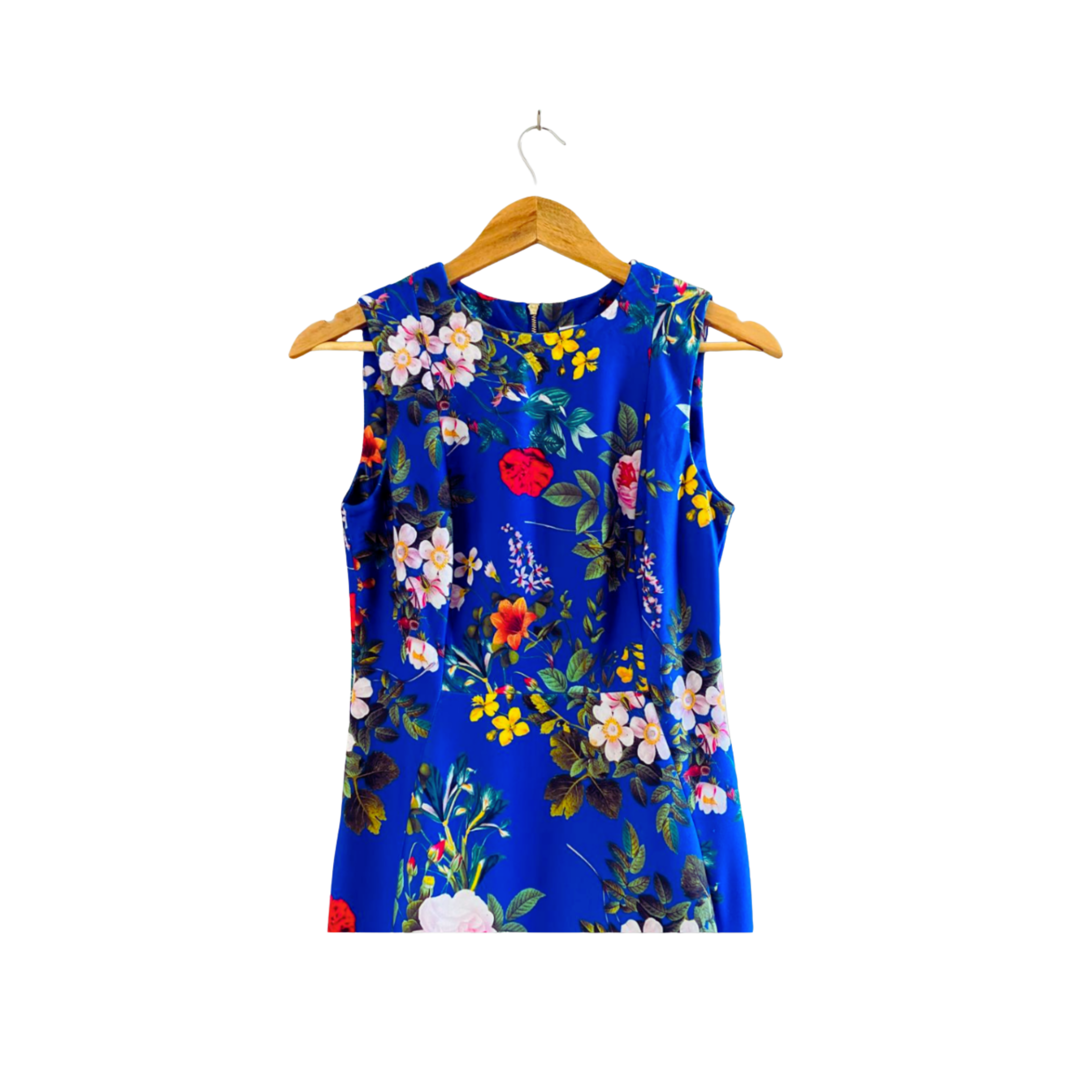 Calvin Klein Blue Floral Sleeveless Dress