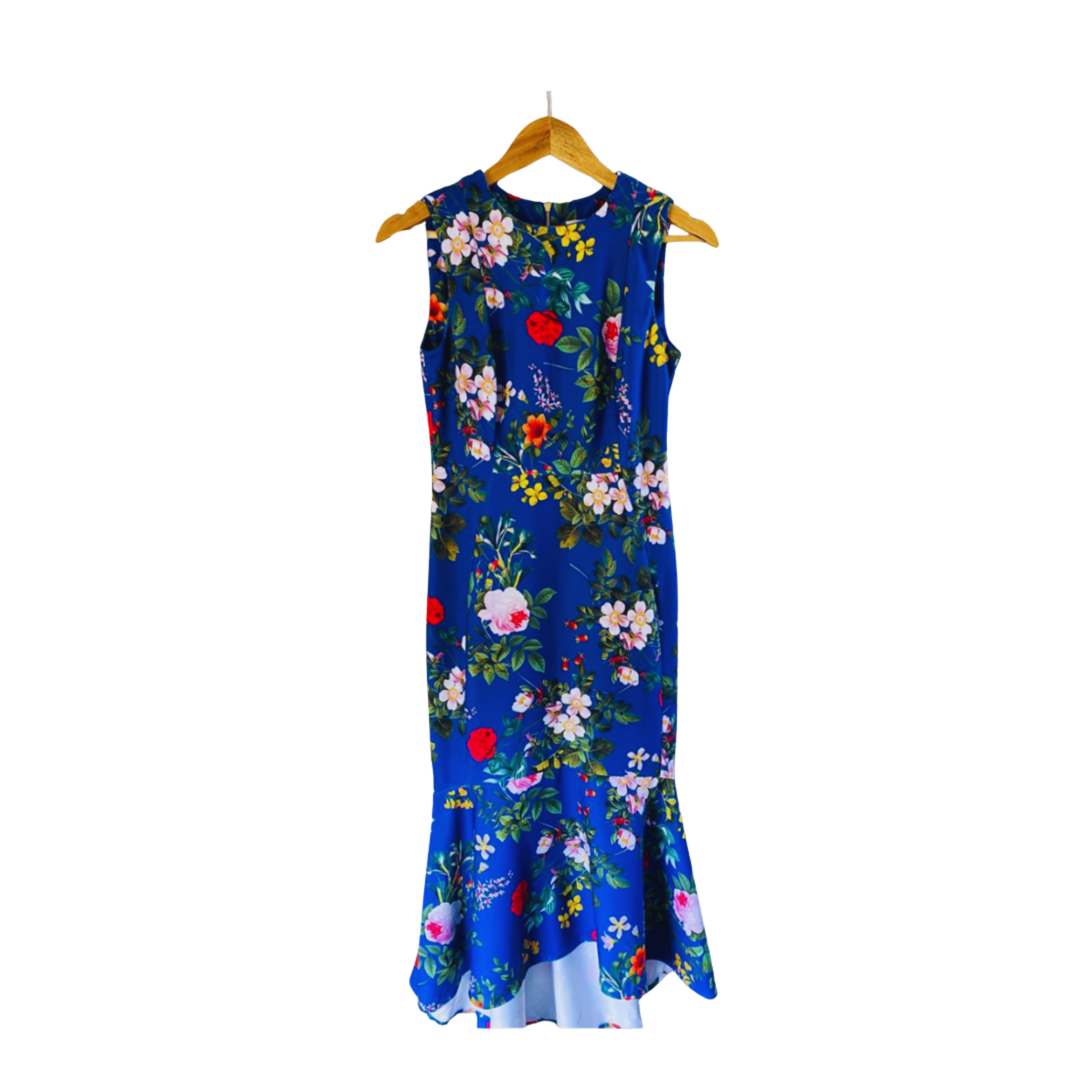 Calvin Klein Blue Floral Sleeveless Dress