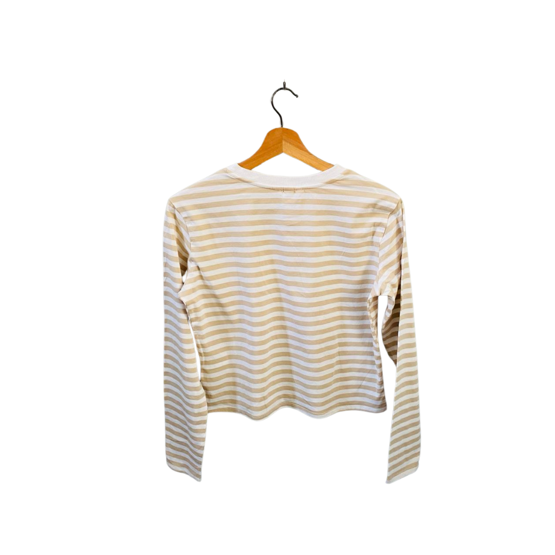 H&M | Cream & White strip cotton long sleeve | TO-CW-042 |
