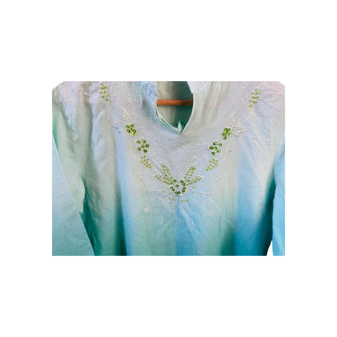 MEOU | Sky Blue Kurti for Women | KU-SB-002 |