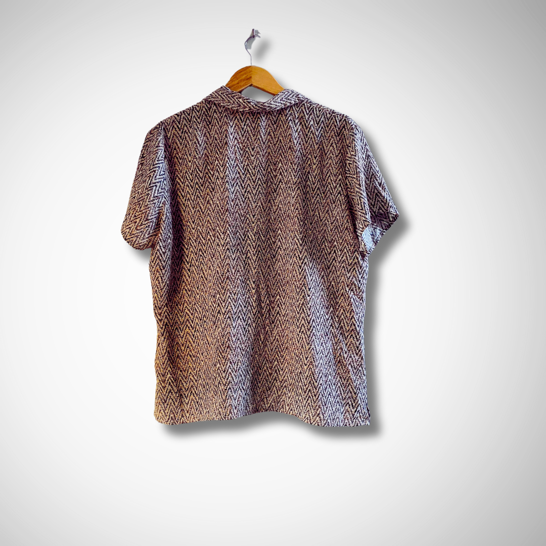 Brown Printed Cotton Shirt | For Women | YL-TO-015